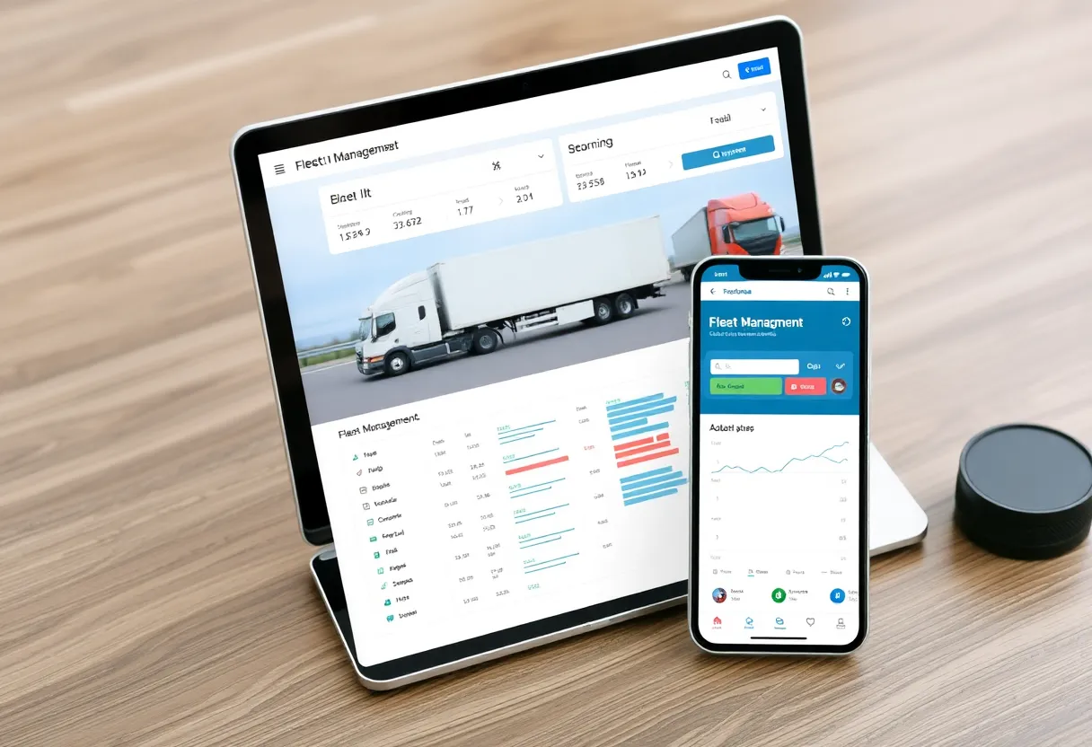 User-friendly interface of fleet management software