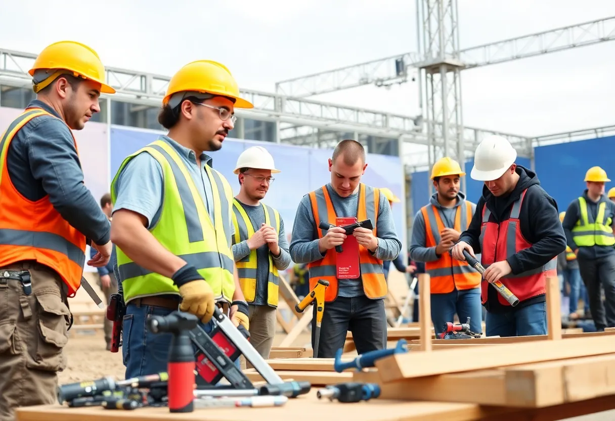 Contestants participating in the AGC Georgia Skills Challenge