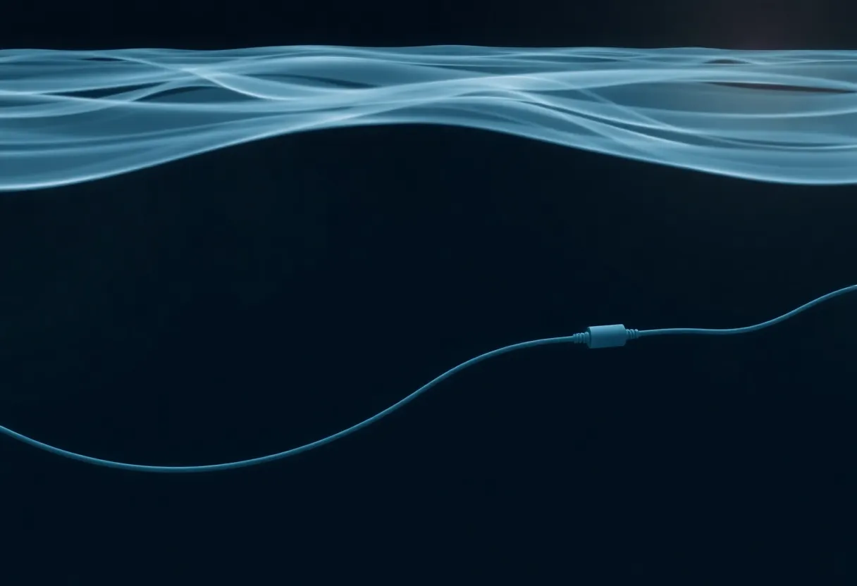Illustration of a submarine cable in the Black Sea