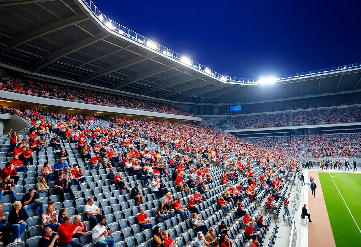 Renovated Bobby Dodd Stadium with fans enjoying upgraded facilities