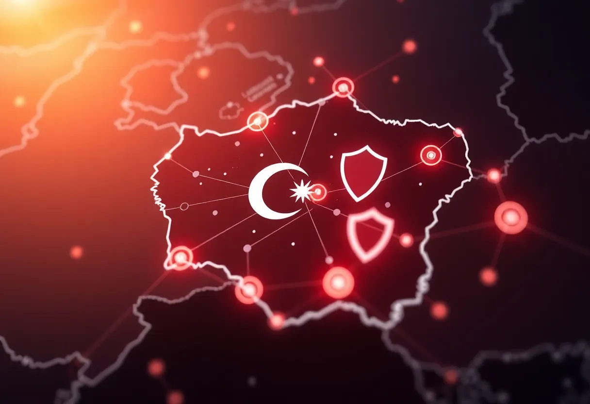 Digital security networks illustrating cybersecurity enhancements in Azerbaijan and Georgia