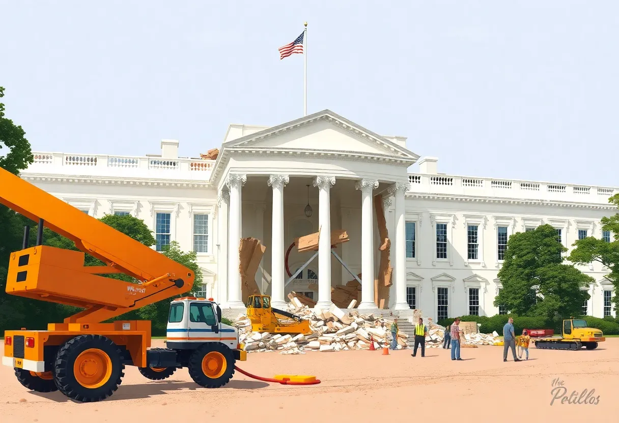 Demolition of the White House East Wing