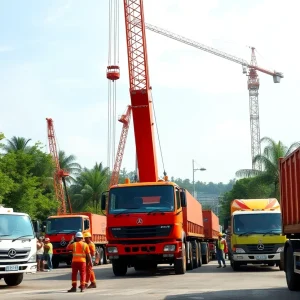 Construction workers and logistics operations in Georgia