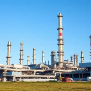 New oil refinery in Georgia with modern structures