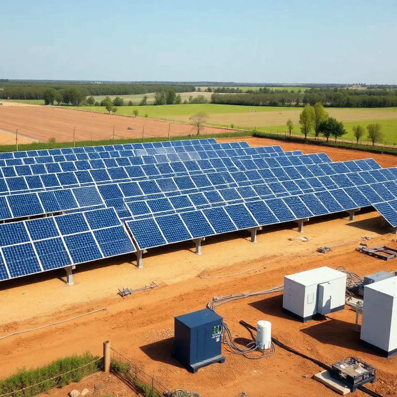 Construction of a 200-megawatt battery storage system by Georgia Power in Twiggs County.