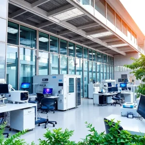 Exterior view of Georgia Tech research hub in Atlanta