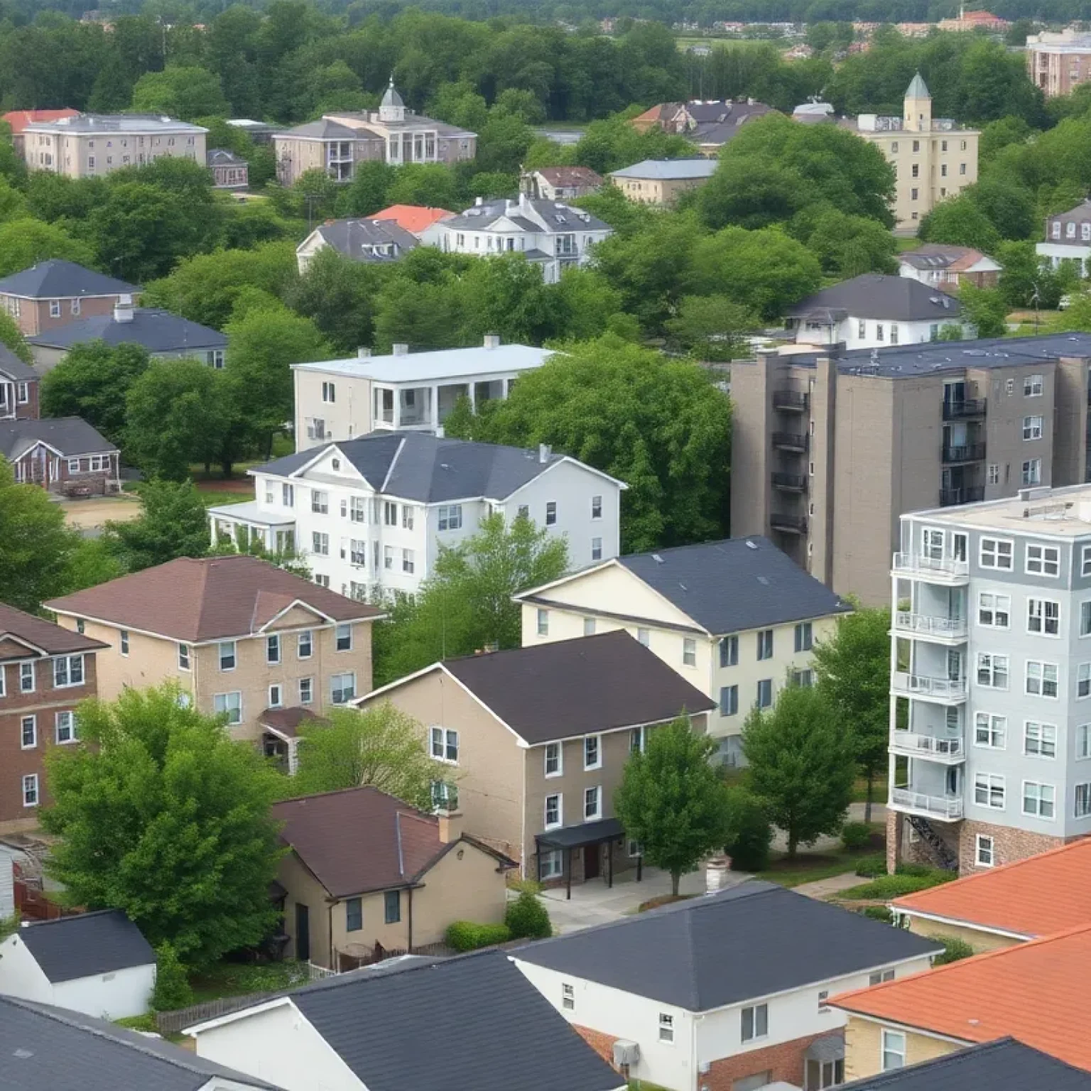 Urban landscape in Georgia showcasing affordable housing