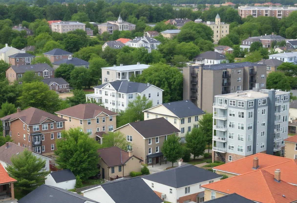 Urban landscape in Georgia showcasing affordable housing