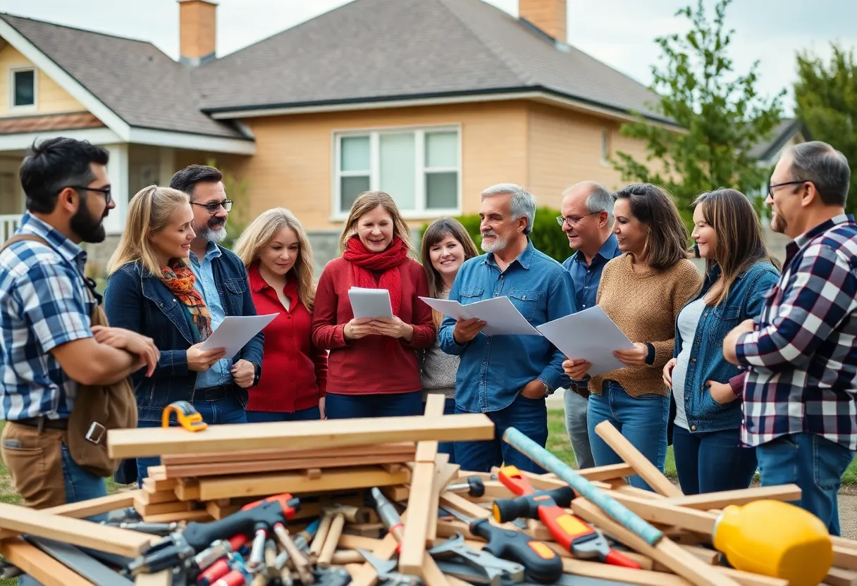 Homeowners in discussion about contractor vetting in Georgia