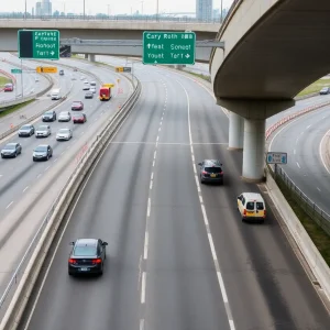 Traffic and construction at I-16 and I-95 interchange