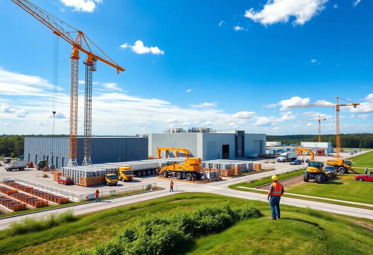 Construction site of LG Energy Solution battery plant in Georgia