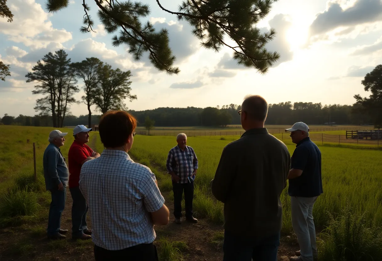 Residents in a community meeting discussing opposition to a gas pipeline project in Macon, Georgia.