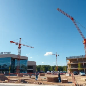 Construction of Rural King store in Georgia