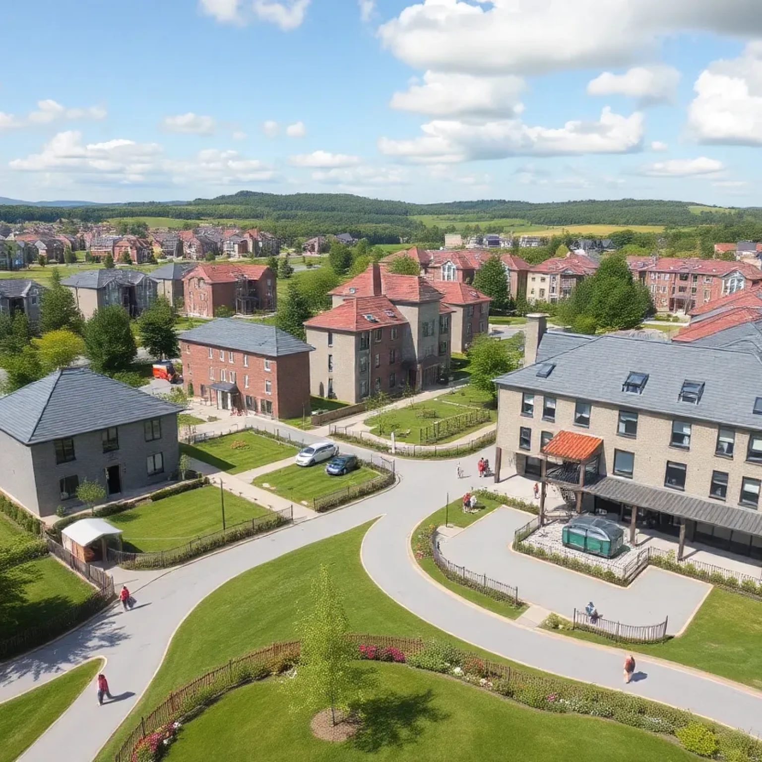 Housing development concept image for The Spires at Berry College in Rome, Georgia