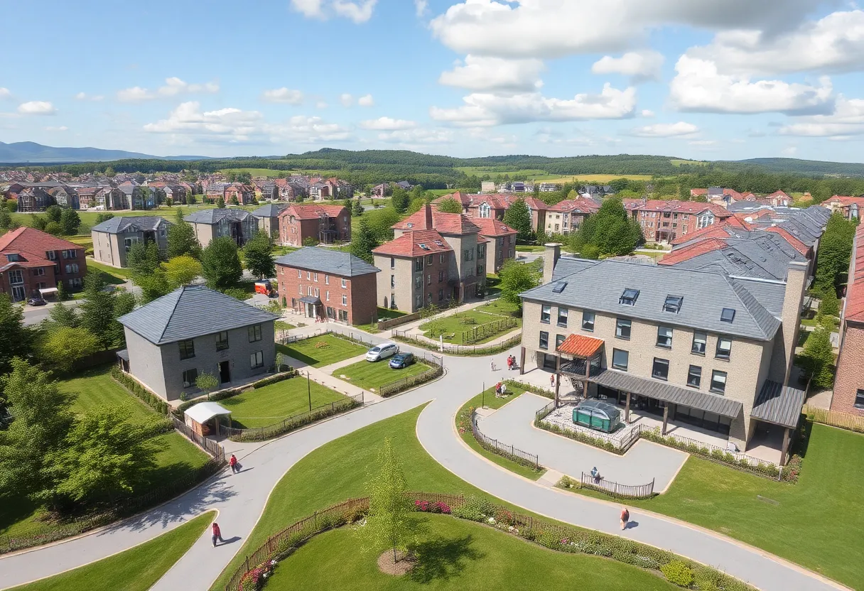 Housing development concept image for The Spires at Berry College in Rome, Georgia